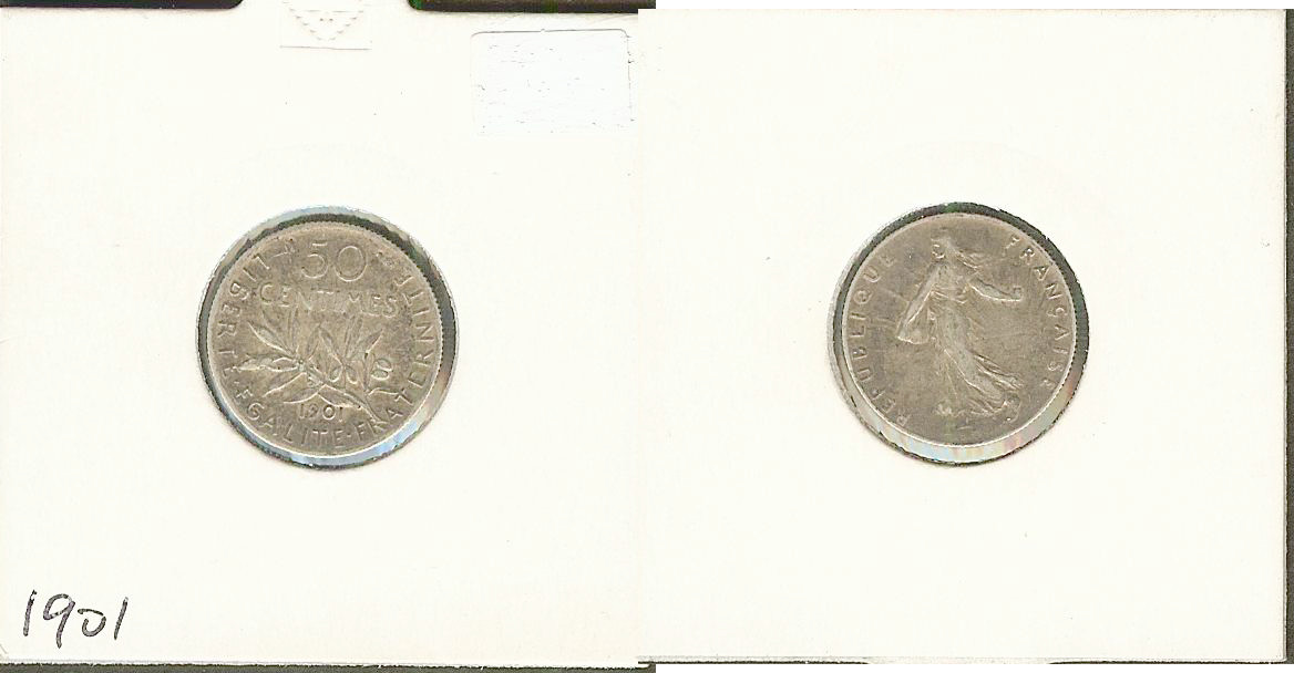 50 centimes Semeuse 1901 gEF